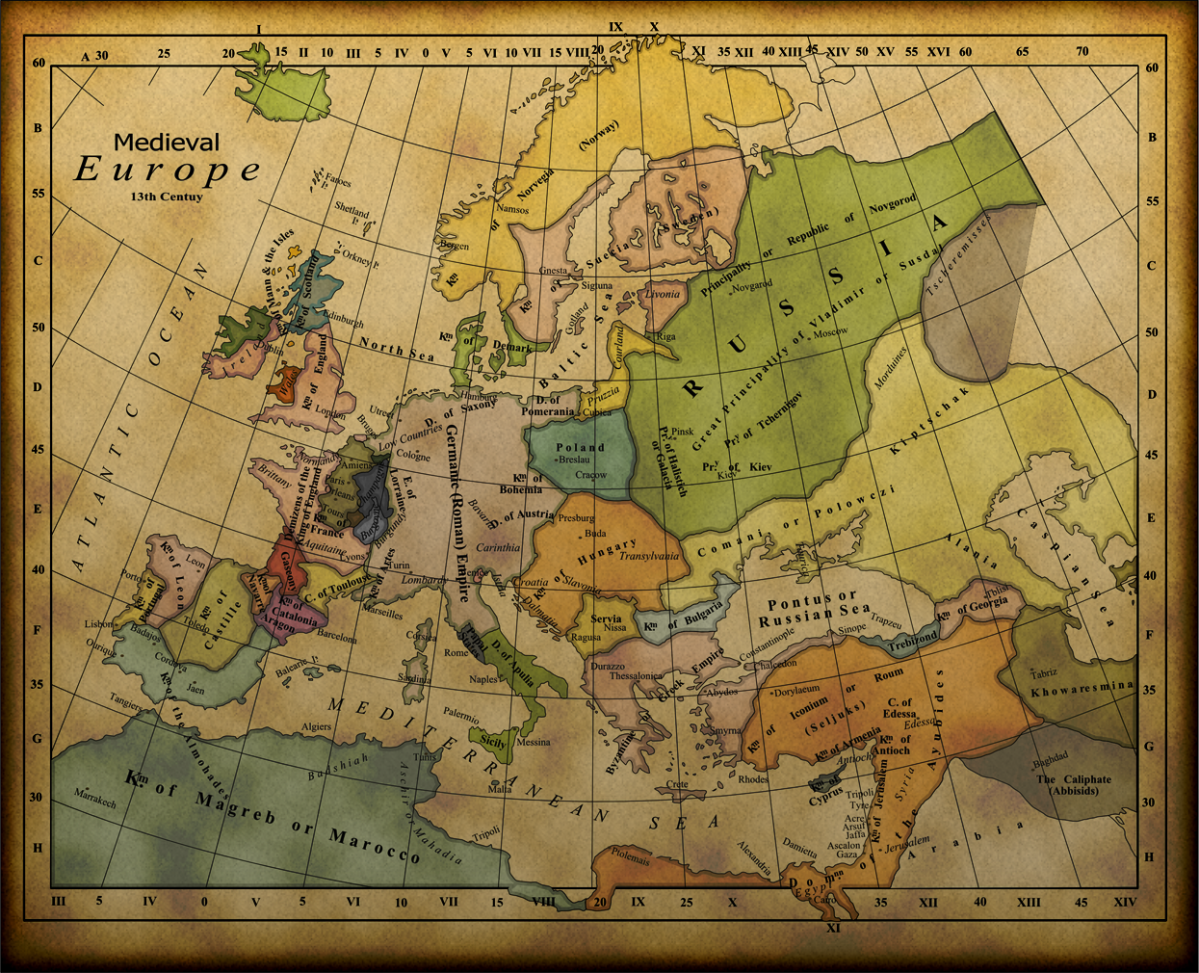 Древние карты 13 века